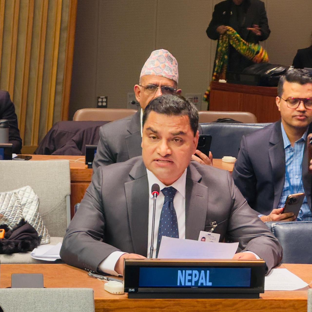 संयुक्त राष्ट्रसंघीय आयोगमा स्वास्थ्य मन्त्री पौडेलको सम्बोधन